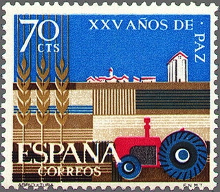 Z vendido ESPAÑA 1964 1580 Sello Nuevo XXV Años de Paz Española Agricultura c/oxido Espana Spain Espagne Spagna Spanje Spanien 